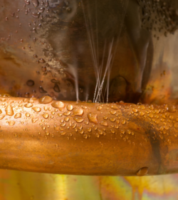 Auslaufrohre mit Wasserstrahlen unter Druck (C) Shutterstock, Eshma