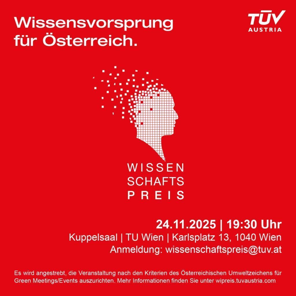 TÜV AUSTRIA Wissenschaftspreis 2025